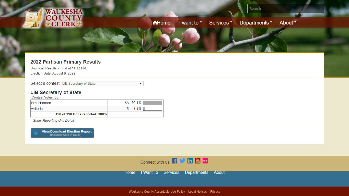 Waukesha Co Election Results