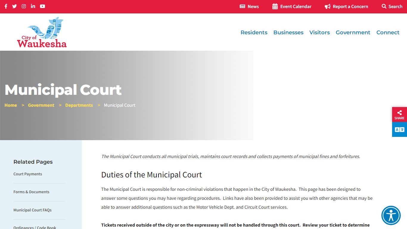 Municipal Court - Waukesha, WI